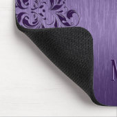 Metaalhoudende Paarse geborstelde aluminium Paarse Muismat (Hoek)