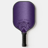 Metaalhoudende Paarse geborstelde aluminium Paarse Pickleball Paddle (Voorkant)