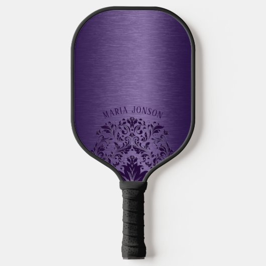 Metaalhoudende Paarse geborstelde aluminium Paarse Pickleball Paddle (Voorkant)