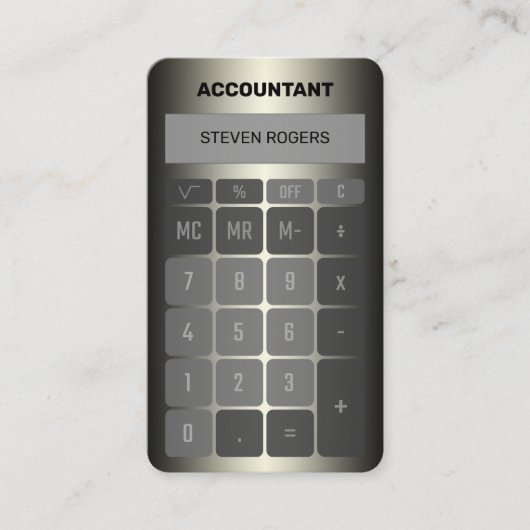 Metaalhoudende rekenfouten visitekaartje (Voorkant)