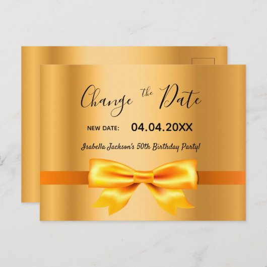 Metaalhoudende wijziging van de datum van de goudf briefkaart (Voorkant / Achterkant)