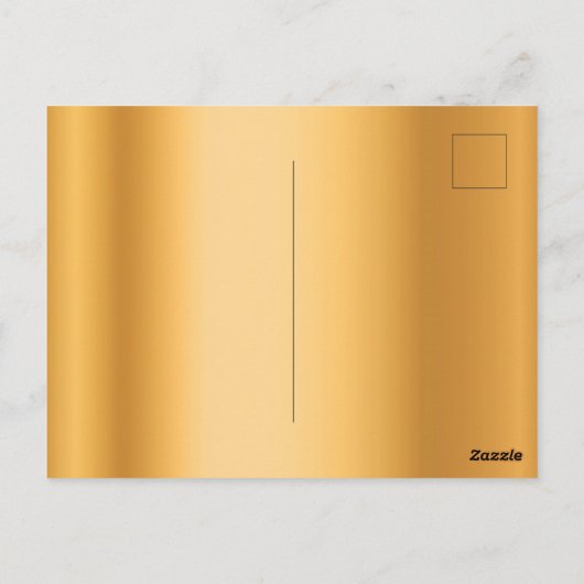 Metaalhoudende wijziging van de datum van de goudf briefkaart (Achterkant)