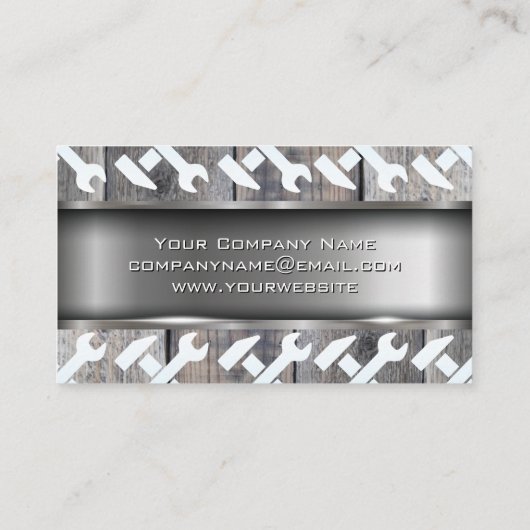 Metaalhout | Bouwmateriaal | Hulpmiddelen Visitekaartje (Achterkant)