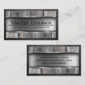 Metaalhout | Bouwmateriaal | Ledergrens Visitekaartje (Voorkant / Achterkant)