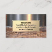 metaalhout | industrieel visitekaartje (Achterkant)