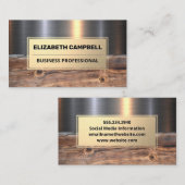 metaalhout | industrieel visitekaartje (Voorkant / Achterkant)