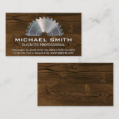 metaalhoutzaag | houten paneel visitekaartje (Voorkant / Achterkant)