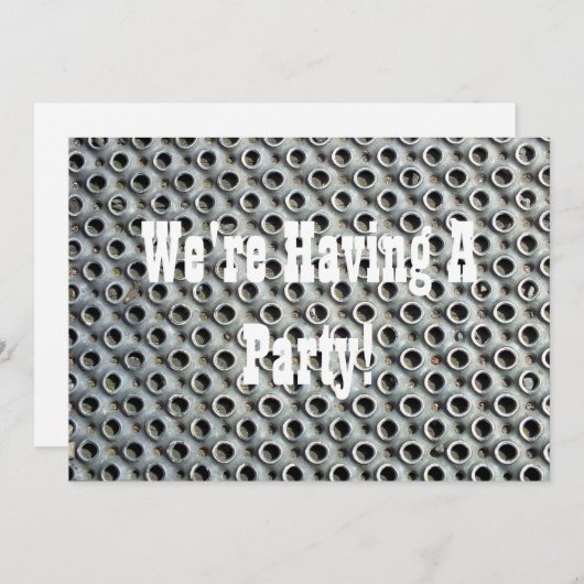 METAALINVITATIE (Voorkant / Achterkant)