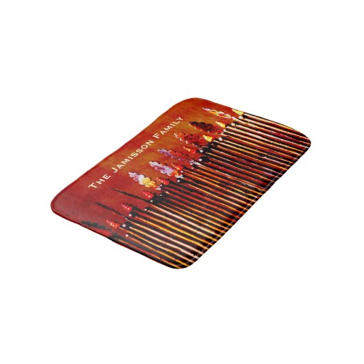 Metaalkaarsen Aangepaste naam Oranje Plush Badmat (Gekanteld)