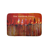 Metaalkaarsen Aangepaste naam Oranje Plush Badmat (Voorkant)