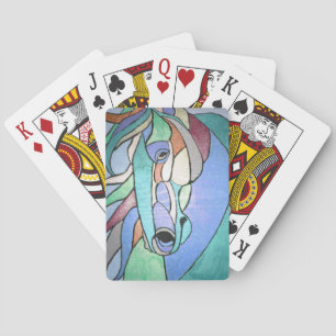 Metaalkaarten voor paarden pokerkaarten