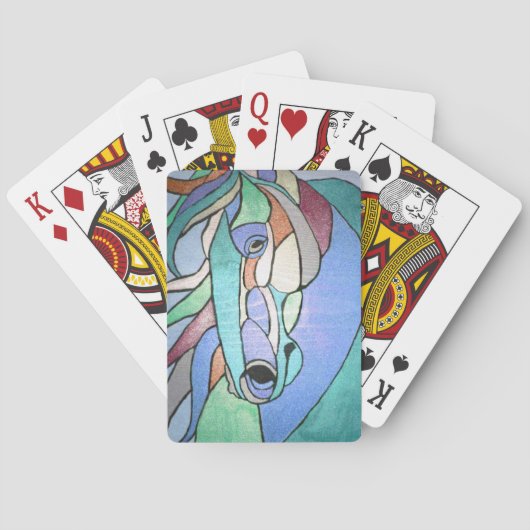 Metaalkaarten voor paarden pokerkaarten (Achterkant)
