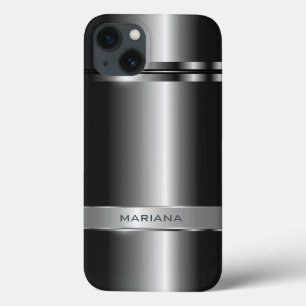 Metaalkleurig, donkergrijs en zilverkleurig, roest iPhone 13 hoesje