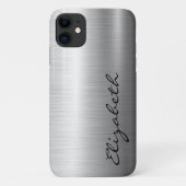 Metaalkleurloos roestvrij staal Metaalkijk Hoesje- Case-Mate iPhone Case (Achterkant)