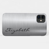 Metaalkleurloos roestvrij staal Metaalkijk Hoesje- Case-Mate iPhone Case (Achterkant (horizontaal))