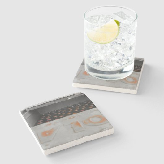 Metaalkoeler Stenen Onderzetter (Zijkant)