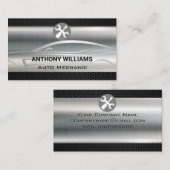 Metaalkoolstofvezel | Voorbeeld van de auto Visitekaartje (Voorkant / Achterkant)