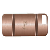 Metaalkoper bruin geborsteld aluminium blikjes Case-Mate iPhone case (Achterkant (Horizontaal))