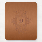 Metaalkoper bruin geborsteld aluminium blikjes muismat (Voorkant)