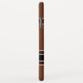 Metaalkoper met een bruin geometrisch ontwerp. Case-Mate iPhone case (Achterkant/rechts)