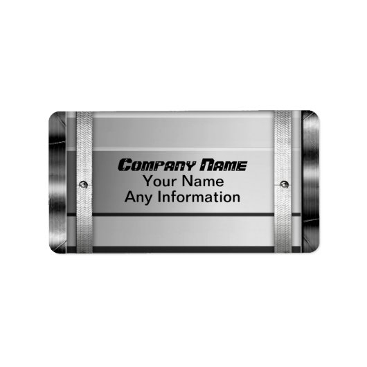 Metaallabels voor Bord Etiket (Voorkant)
