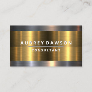 Metaallagen   geborsteld metaal visitekaartje