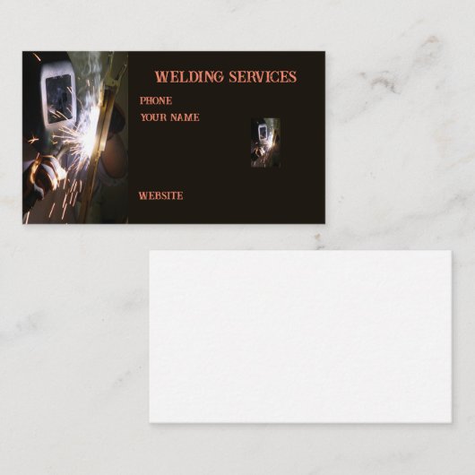 metaallasmachine visitekaartje (Voorkant / Achterkant)