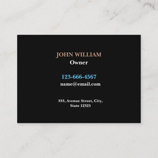 Metaallasser, Fabricator, Aannemer Zwart & Wit Visitekaartje (Achterkant)