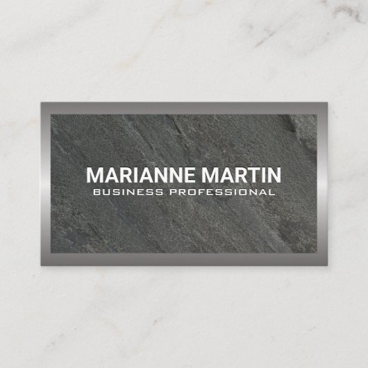 metaalleisteen visitekaartje (Voorkant)