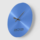 Metaallicht blauw Roestvrij staal Metaal Grote Klok (Hoek)