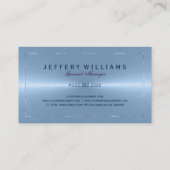 Metaallicht Blauw Roestvrij staal Visitekaartje (Achterkant)