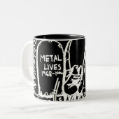 Metaalliften "Mok" Tweekleurige Koffiemok (Voorkant links)