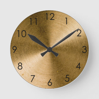 metaalmetaal van Spun Brass Ronde Klok