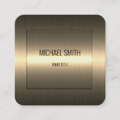 Metaalmetalen blik van metaal, roestvrij staal vierkante visitekaartje (Voorkant)