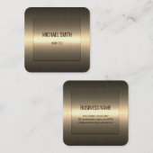 Metaalmetalen blik van metaal, roestvrij staal vierkante visitekaartje (Voorkant / Achterkant)