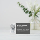 metaalmicrofoon | podcast visitekaartje (Staand voorkant)