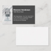 metaalmicrofoon | podcast visitekaartje (Voorkant / Achterkant)