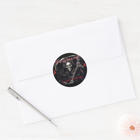 Metaalmilitie Logo, metaalmilitie Ronde Sticker (Envelop)