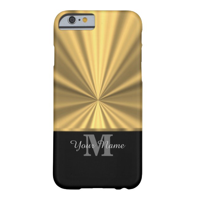 Metaalmonogram voor zwart en goud Case-Mate iPhone case (Achterkant)