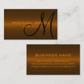 Metaalmonogrammen Bronze Steel Visitekaartje (Voorkant / Achterkant)