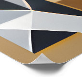 Metaalmozaïek: facetten van glinsterende geometrie poster (Hoek)