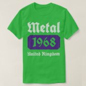 Metaalmuziek 1968  t-shirt (Design voorkant)