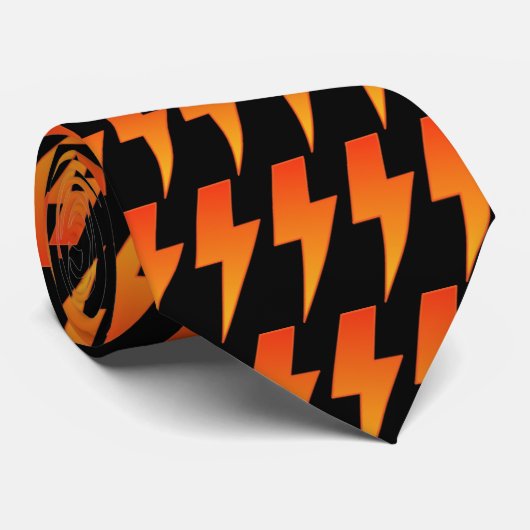 Metaalmuziek Hard Rock Flame Lightning Bolt Stropdas (Opgerold)