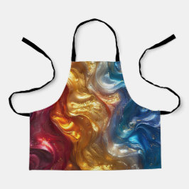 Metaalolievlek Abstract Schort