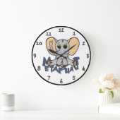Metaalolifantenwandklok - acryl grote klok (Huis)