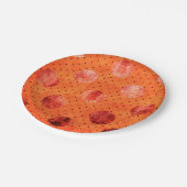 Metaaloranje en koperen polka stip papieren bord (Gekanteld)