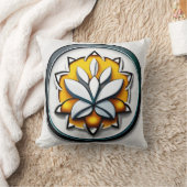 Metaalorchidee: Roze en gele extravaganza Kussen (Deken)