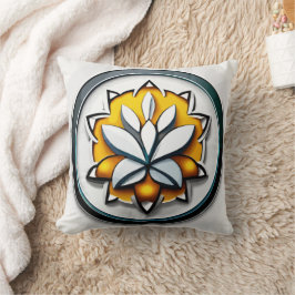 Metaalorchidee: Roze en gele extravaganza Kussen