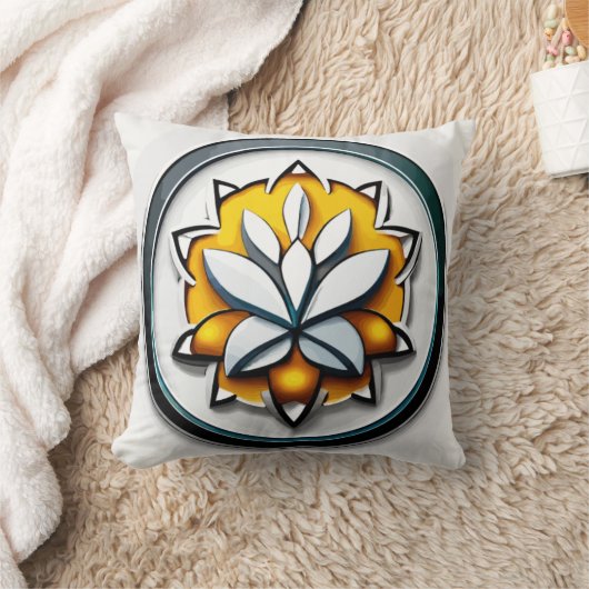 Metaalorchidee: Roze en gele extravaganza Kussen (Deken)