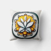 Metaalorchidee: Roze en gele extravaganza Kussen (Achterkant)